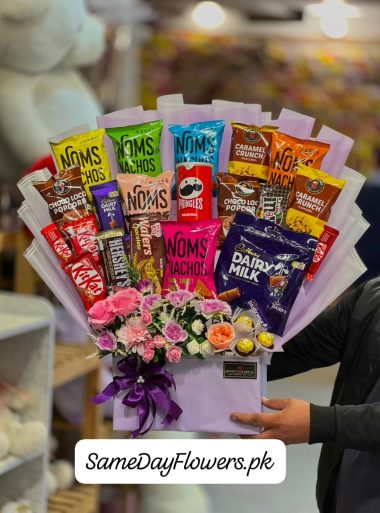 Chocolate and Snacks Gift Box Lahore - SameDayFlowers.pk