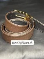 Formal Brown Leather Belt Pakistan - SameDayFlowers.pk