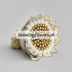 White Roses and Ferrero Rocher Lahore - SameDayFlowers.pk